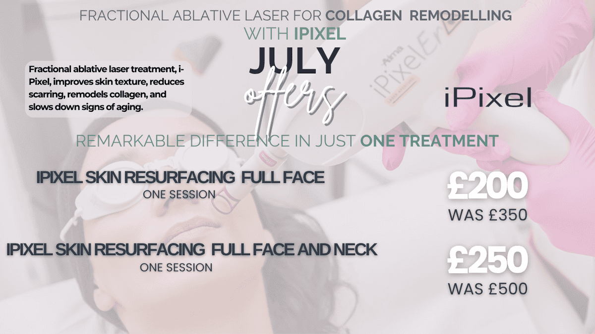 iPixel Laser Treatment in Leicester July offer – Resurface skin, reduce scars, pigmentation & wrinkles with minimal downtime
